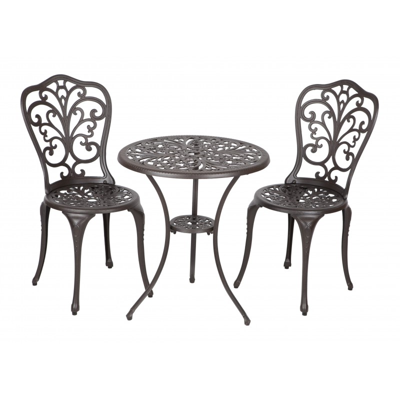 Patio Sense Faustina Antique Bronze 3pc Bistro Set (61908)