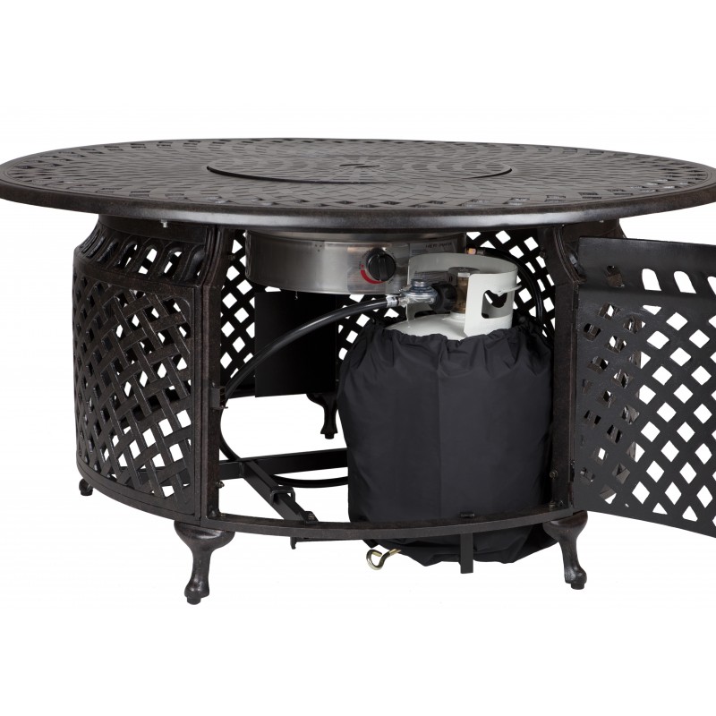 Fire Sense Venza Cast Aluminum Round LPG Fire Pit (62082)