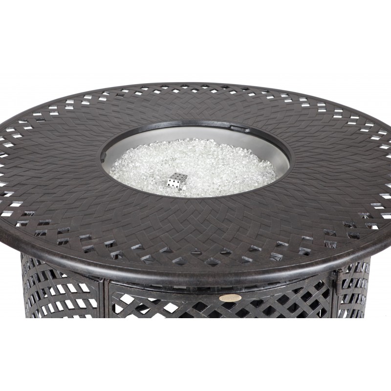 Fire Sense Venza Cast Aluminum Round LPG Fire Pit (62082)