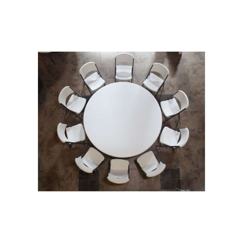 Lifetime 72 in. Commercial Round Banquet Table 4 Pack (White) 42673