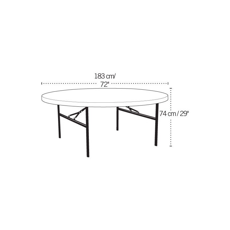 Lifetime 72 in. Commercial Round Banquet Table 4 Pack (White) 42673