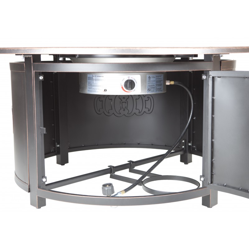Fire Sense Dynasty Round Cast Aluminum LPG Fire Pit (62262)