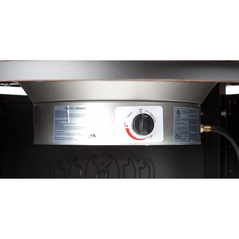 Fire Sense Dynasty Round Cast Aluminum LPG Fire Pit (62262)