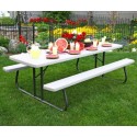 Lifetime 8 ft. Folding Picnic Table 10 Pack (Putty) 880123