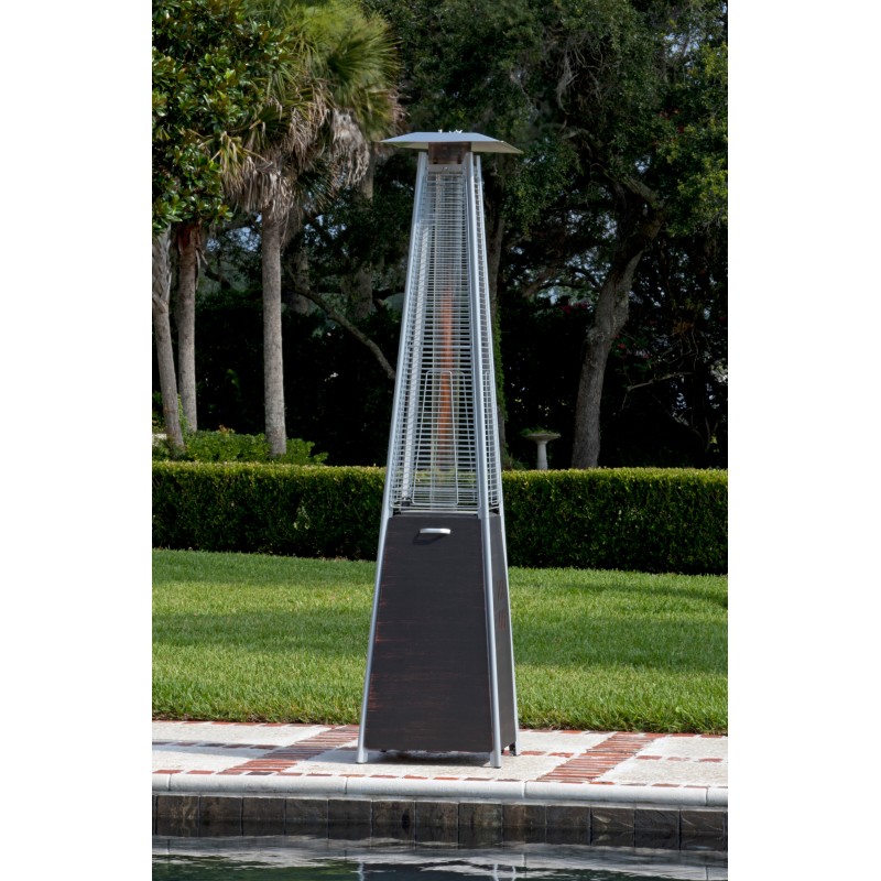Fire Sense Coronado Brushed Bronze Pyramid Flame Patio Heater (62263)