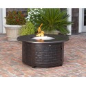 Fire Sense Perissa Woven Round Cast Aluminum LPG Fire Pit (62208)