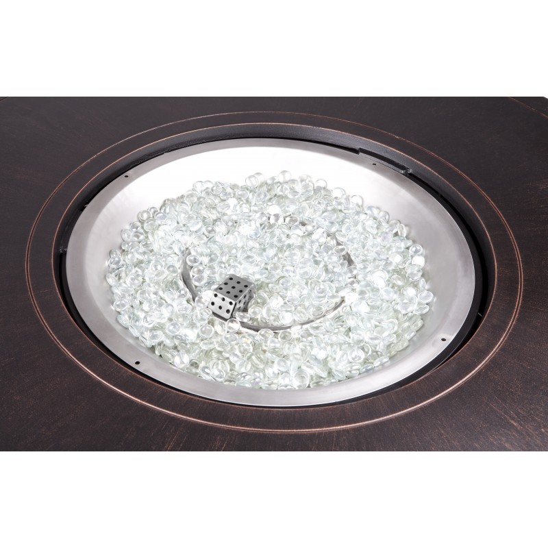 Fire Sense Perissa Woven Round Cast Aluminum LPG Fire Pit (62208)