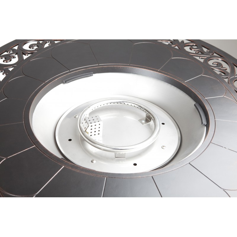 Fire Sense Toulon Oval Cast Aluminum LPG Fire Pit (62198)