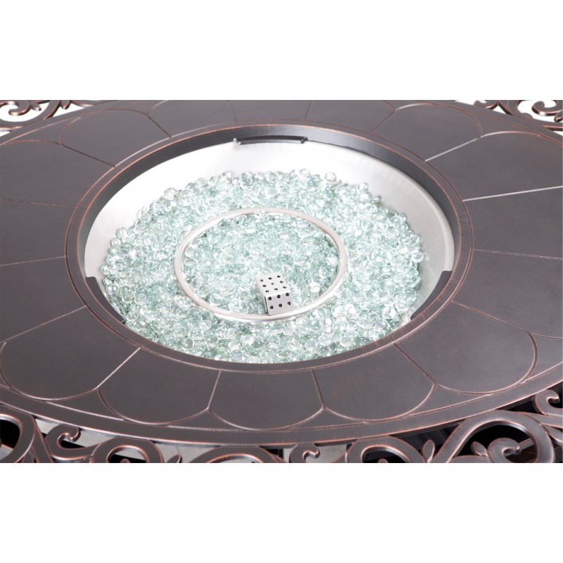 Fire Sense Toulon Oval Cast Aluminum LPG Fire Pit (62198)