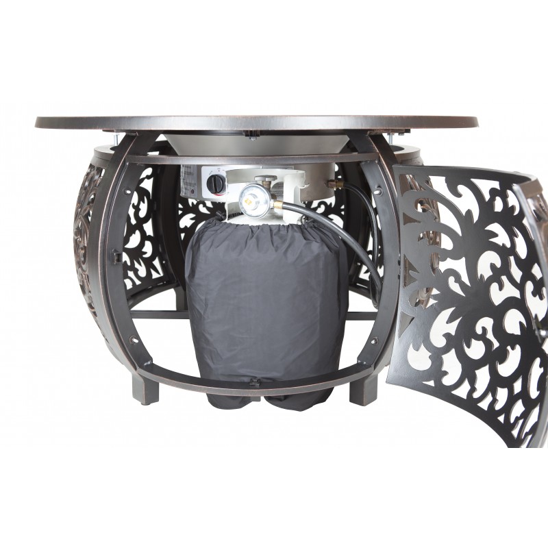 Fire Sense Toulon Oval Cast Aluminum LPG Fire Pit (62198)