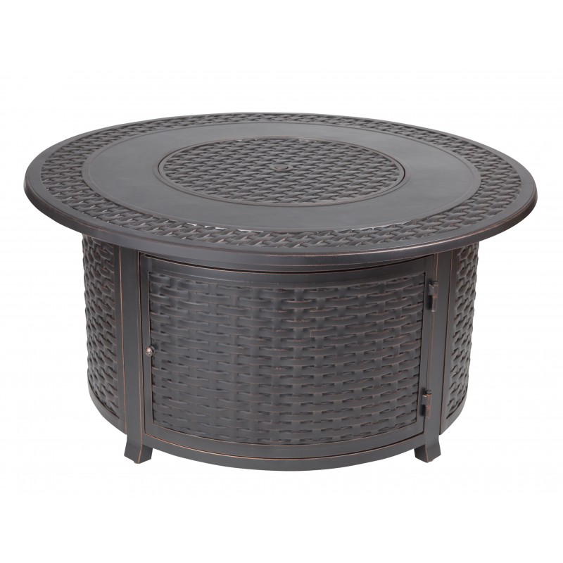 Fire Sense Bellante Woven Cast Aluminum LPG Fire Pit (62195)