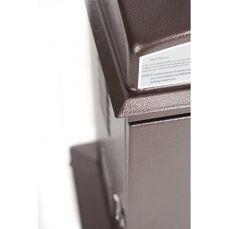 Fire Sense Hammered Bronze Finish Square Flame Patio Heater (62224)