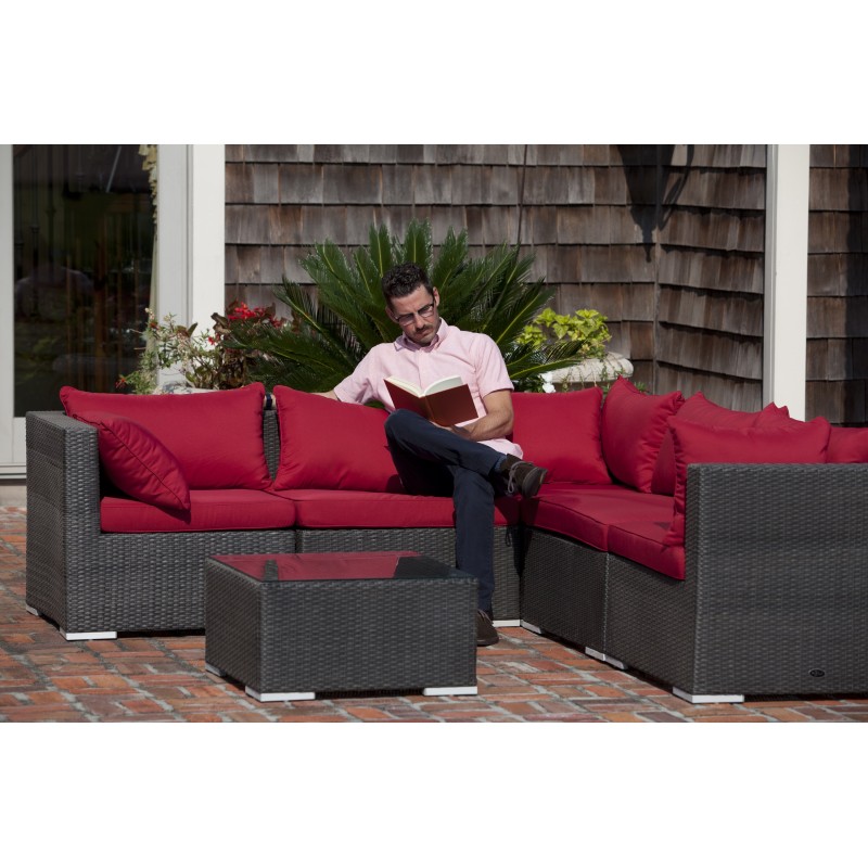 Patio Sense Sino Wicker Sofa Set (62173)