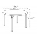 Lifetime 46 in. Commercial Round Plastic Folding Table 4 Pack (White) 42960