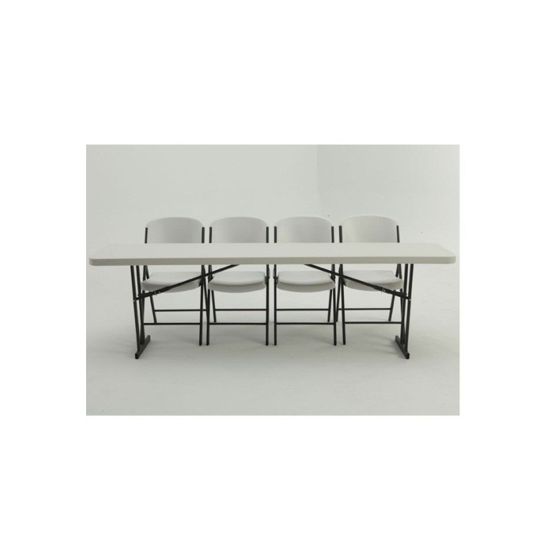 Lifetime Commercial Folding 8 ft Seminar Table 5 Pack (White Granite) 580177