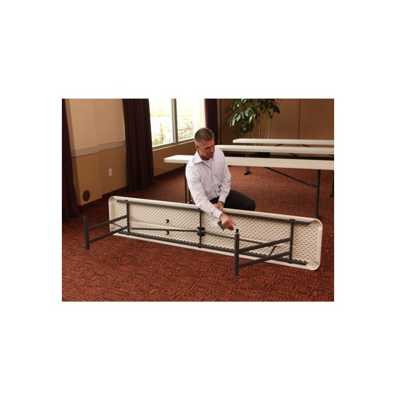 Lifetime Commercial Folding 8 ft Seminar Table 5 Pack (White Granite) 580177