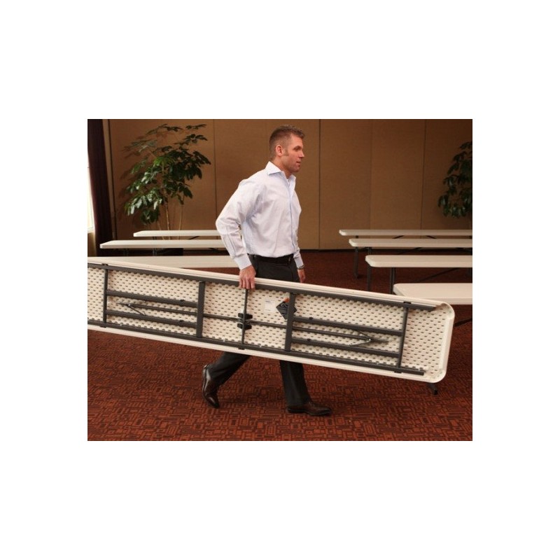 Lifetime Commercial Folding 8 ft Seminar Table 5 Pack (White Granite) 580177