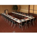 Lifetime Commercial Folding 8 ft Seminar Table 5 Pack (White Granite) 580177
