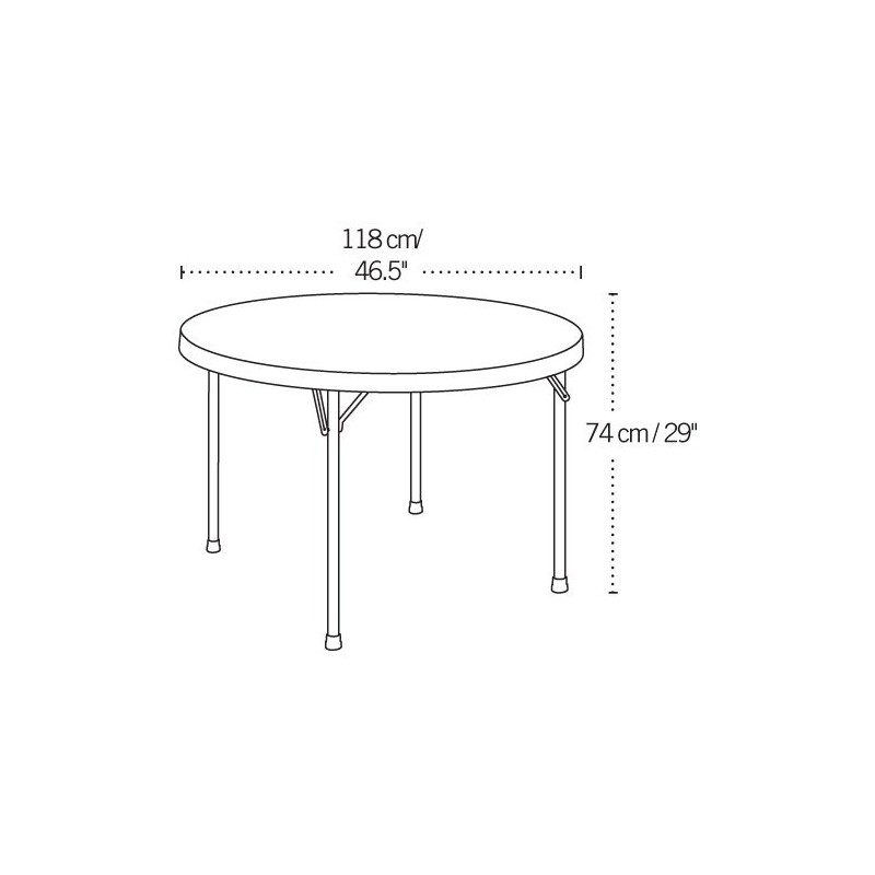 Lifetime 46 in. Commercial Round Plastic Folding Table 12 Pack (White) 2960
