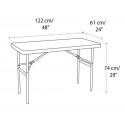 Lifetime 4 ft. Commercial Plastic Folding Utility Tables 20 Pack (White) 2950