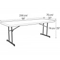 Lifetime 18-Pack 8 ft Professional Grade Folding Table - Almond (880250)