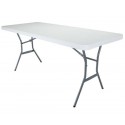 Lifetime 6 ft. Light Commercial Fold-In-Half Table with Handle 14 Pack (Pearl White) 5011