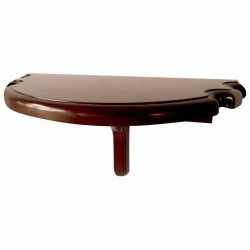 Blue Wave Premium Half Moon Wall Shelf - Walnut Finish (NG2552W)