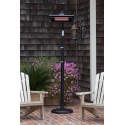 Fire Sense  Black Powder Coated Steel Telescoping Offset Pole Mounted Infrared Patio Heater (02678)