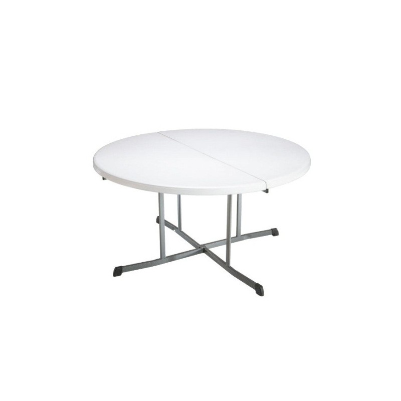 Lifetime 60 in. Commercial Round Fold-In-Half Table 7 Pack (White)