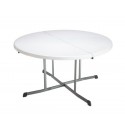 Lifetime 60 in. Commercial Round Fold-In-Half Table 7 Pack (White)