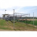 Gared Outdoor Batting Cage Net, 12' W x 12' H x 55' L, Multi-Sport, 3/4" Black Mesh (4086)