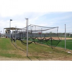 Gared Outdoor Batting Cage Net, 12' W x 12' H x 70' L, Multi-Sport, 3/4" Black Mesh (4087)