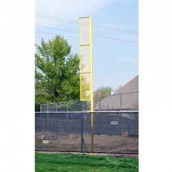 Gared 3-1/2" O.D. Surface Mount 15’ Foul Pole, 8' L x 18" W Wing Panel (BSPOLE-15SM)