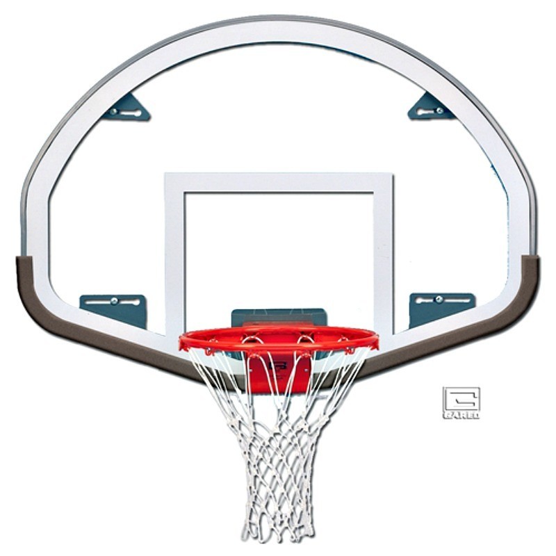 Gared 39” x 54” Auxiliary Glass Backboard with Steel Frame (FSGII)