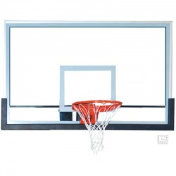 Gared 42” x 72” Glass Rectangular Backboard with Clear View (BB72G50HH)