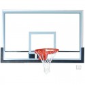 Gared 42” x 60” Glass Rectangular Backboard with Clear View (BB60G38HH)