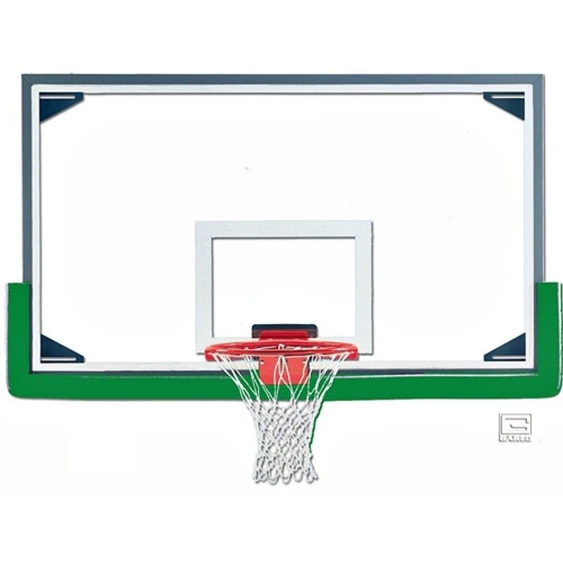 Gared Economy 42" x 72" Regulation Glass Backboard with Aluminum Frame (AFRG42E)
