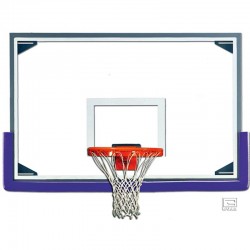 Gared 48” x 72” Tall Glass Backboard with Aluminum Frame (AFRG48)