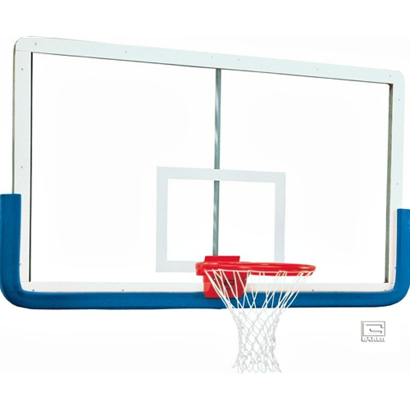 Gared 42” x 72” Outer Limit Pro Glass Backboard with Aluminum Frame, Four Corner Mount with Center Strut (3010RG)
