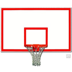 Gared 42” x 72” Fiberglass Rectangular Backboard with Orange Target & Border (1342B)