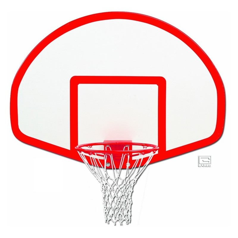 Gared 39" x 54" Fiberglass Fan-Shape Backboard with Target & Border (1301B)