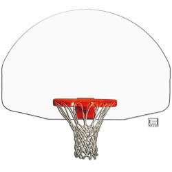 Gared 35” x 54” Front Mount Steel Fan-Shape Backboard (1245)