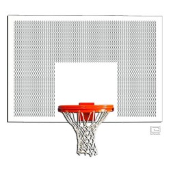 Gared 42” x 72” Perforated Steel Rectangular Backboard with Target & Border (1272PSB)