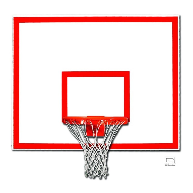 Gared 42” x 60” Steel Rectangular Backboard with Target & Border (1260B)