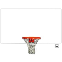 Gared 42” x 72” White Steel Rectangular Backboard (1272)