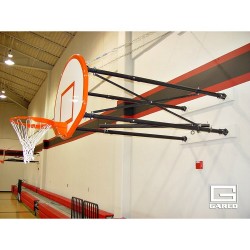 Gared Side-Fold Wall Mount Basketball Backstop, 9'-12'L (2500-9120)