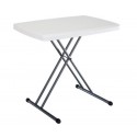 Lifetime 30 x 20 in. Personal Adjustable Height Folding Table 40 Pack (White) 8241