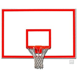 Gared 48” x 72” Steel Rectangular Backboard with Target & Border (1270B)