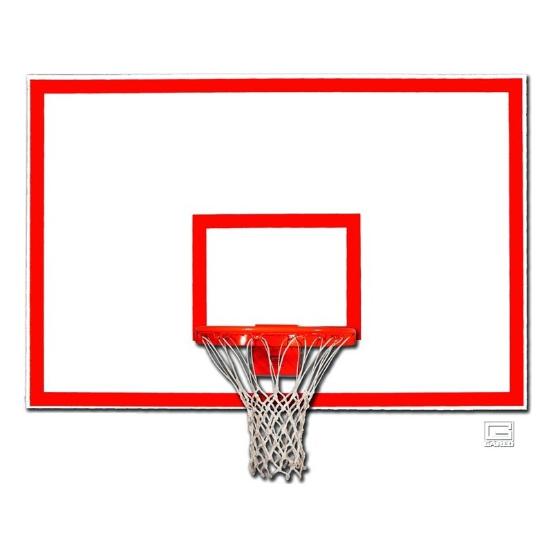 Gared 48” x 72” Steel Rectangular Backboard with Target & Border (1270B)