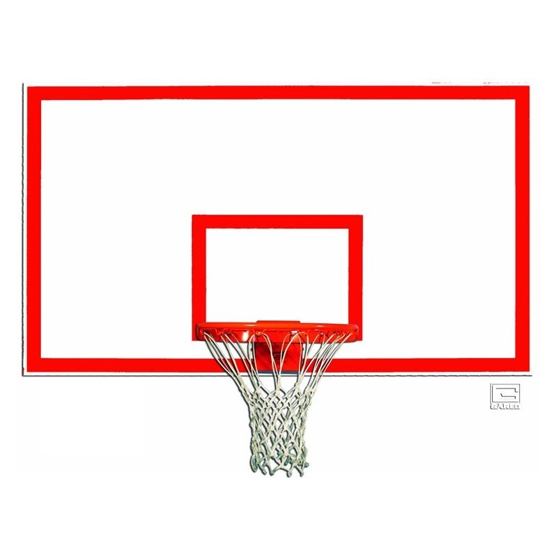 Gared 42” x 72” Wood Rectangular Backboard with Target & Border (1442B)